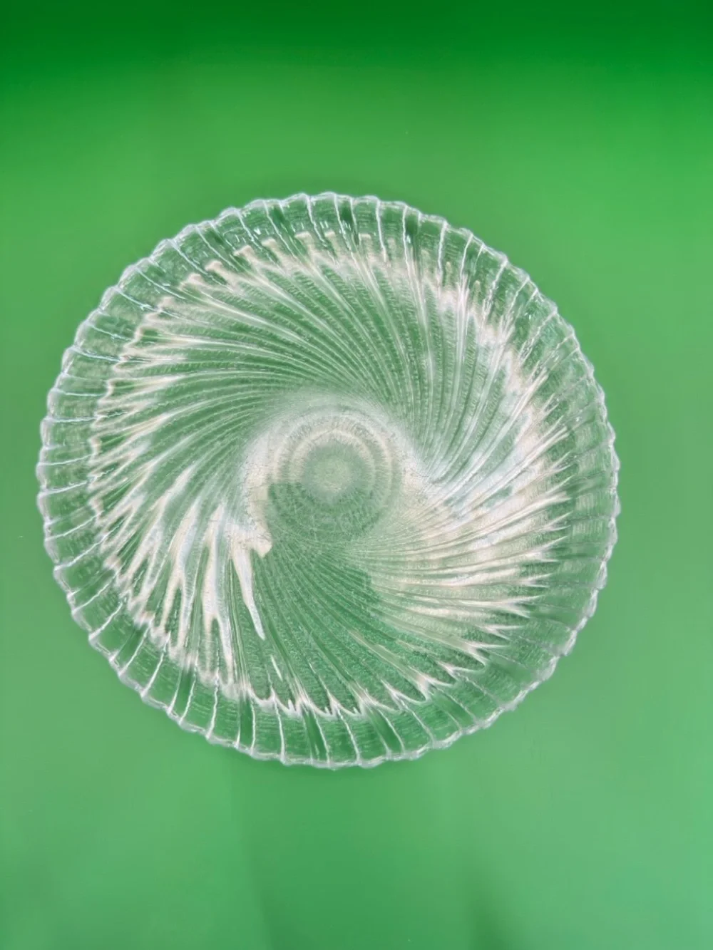 Arcoroc Seabreeze Swirl Salad Plates Set of 2 | 7” Clear Glass Spiral Pattern